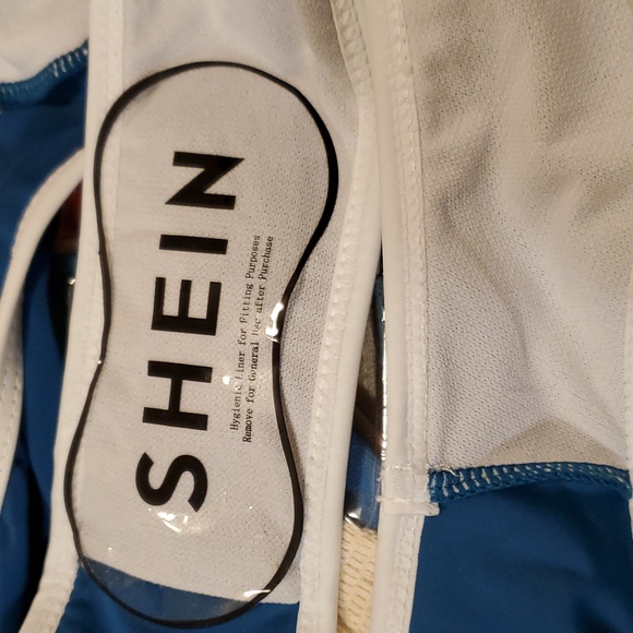 SZ. LARGE SHE IN WHITE STRIPE BIKINI BOTTOMS - Picture 3 of 3